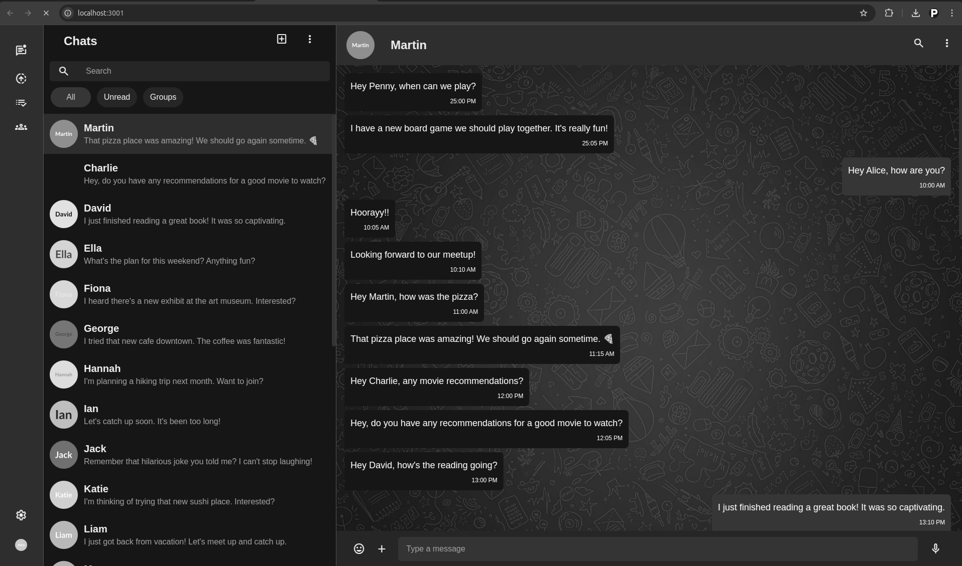 Grey version of Chat Me: Real-Time Messaging with Media Sharing