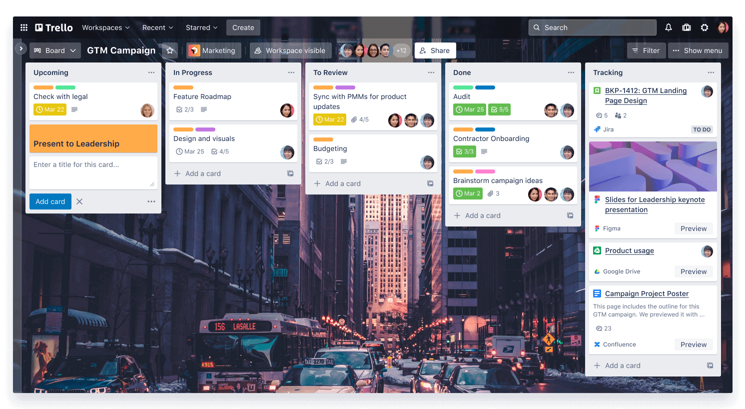 Screenshot of Trello - Project Management Application